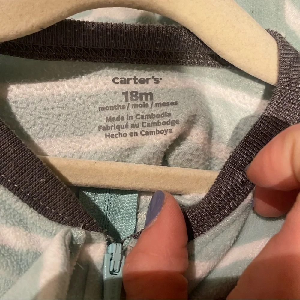 Carter’s fleece footie pajamas